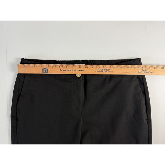 J Jill Black Chino Pants Polyester Rayon Spandex Elastic Waistband Women's 16 P - Picture 6 of 10